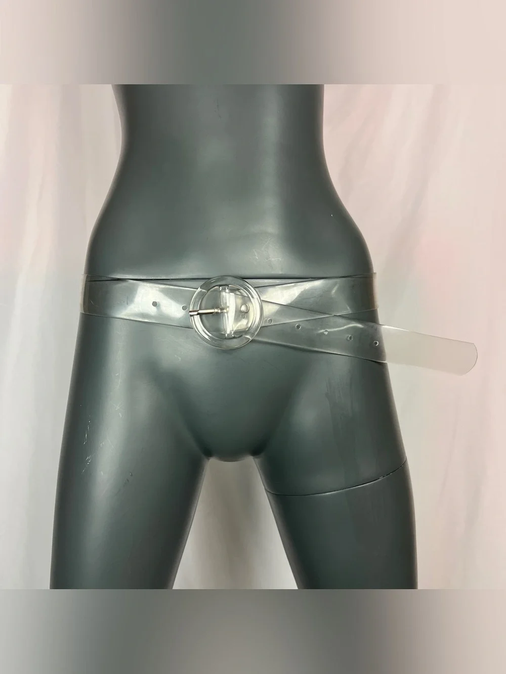 Vintage Y2K Clear PVC Plastic Transparent Belt